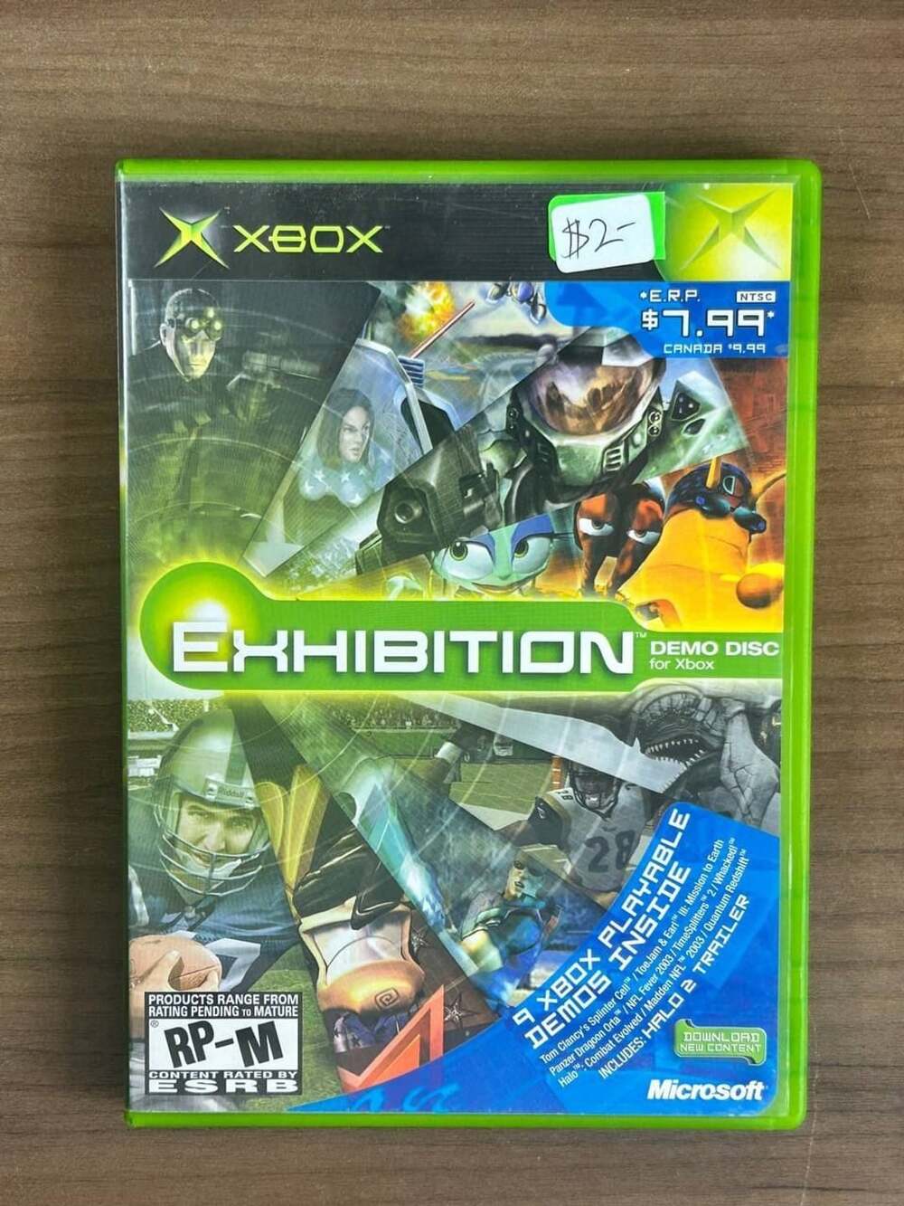 Xbox Exhibition Demo Disc Microsoft Original Xbox NTSC Demo Disc w/ Insert